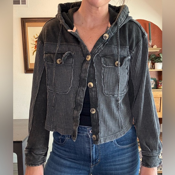 Women's Black Corduroy Jacket - Picture 1 of 3